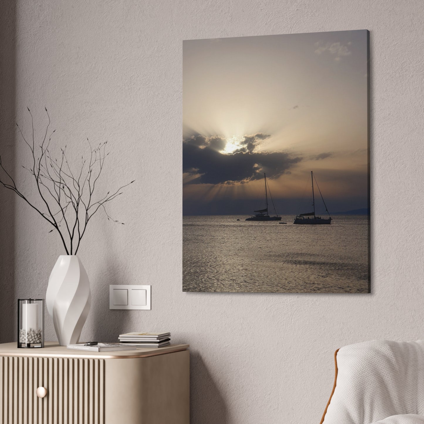 Copy of Copy of Copy of Coastal Sunset Canvas Art - 15" Stretched Wall Decor